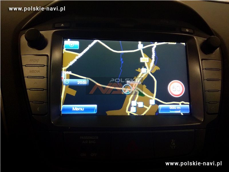 Hyundai Gen 1 Tłumaczenie nawigacji - Polskie menu